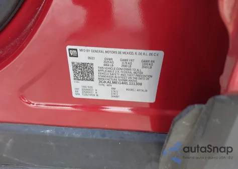 2024 GMC Terrain Fwd Sle from USA, damaged, VIN 3GKALMEG4RL111308